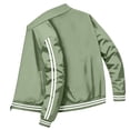 thumbnail image 4 of Men's Track Jacket Stand Collar Zip Up Windbreaker with Stripe Sleeves Casual Sport Coat Outerwear, XL, 4 of 7