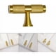 thumbnail image 2 of Perilla de puerta de armario de latón macizo en forma de T, manija universal para muebles para cajón/armario de cocina/puerta - 50 mm (2 piezas), 2 of 5