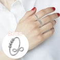 Rings 2 Pieces of Silver Single-Turn Spiral-Turn Rotating Rings Anti