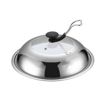 Nuolux Universal Stainless Steel Lid Cover for Frying Skillet Wok Dome Cooking Replacement Basting Griddle