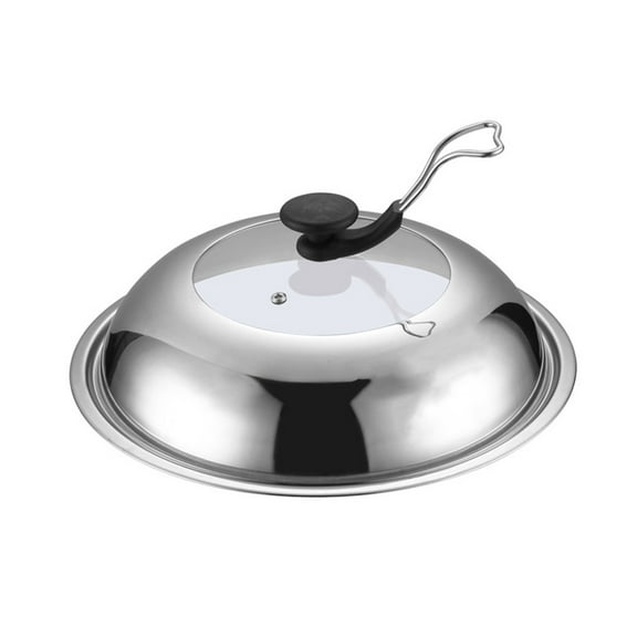Nuolux Lid Cover Pan Pot Lids Frying Universal Steel Cooking Stainless Dome Wok Replacement Covers Basting Skillet Griddle