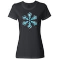 thumbnail image 3 of Inktastic Icy Blue Winter Snowflake Women's T-Shirt, 3 of 5