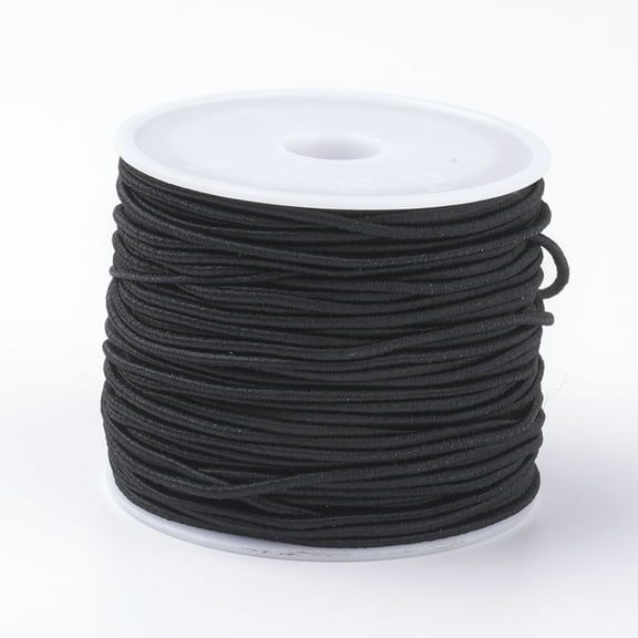 Elastic Cords Black 0.6mm about 37.18~40.46 yards(34~37m)/roll