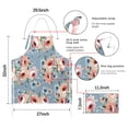 thumbnail image 7 of Pioneer Flower Floral Print Pattern Apron-Garden Aprons for Women with Pockets-Cotton Linen Waterproof Kitchen Cooking Gardening Aprons Adjustable for Kitchen,Cooking,BBQ and Salon 33x27 Inch, 7 of 7
