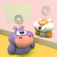 thumbnail image 3 of Hooks For Hanging,3D Cute Cartoon Animals Card Photo Holder Table Number Memo Note Stands Holder, 3 of 5