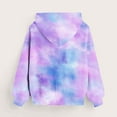 thumbnail image 4 of Kids' Tie-Dye Print Hooded Sweatshirt with Long Sleeves and Pocket, Casual Pullover for Boys and Girls, Limited Time Offer Under 10 Dollars, 4 of 6