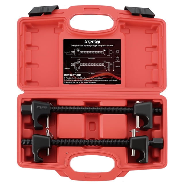 ATPEAM Macpherson Strut Spring Compressor Tool Kit | Heavy Duty Coil Spring Compressor Tool Set for Car, Truck, Motorcycle 1/2" Square Driv
