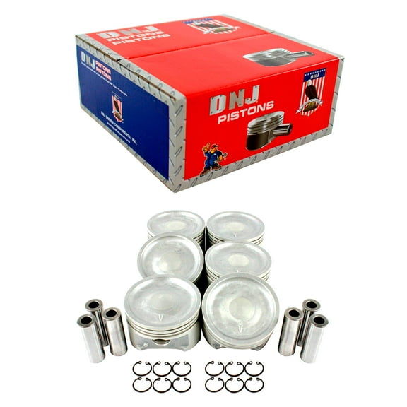 DNJ P133 Std. Complete Piston Set Fits Cars & Trucks 97-00 Mitsubishi Montero Sport 3.5L SOHC