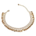 thumbnail image 3 of OPOLSKI Adjustable Simple Lightweight Choker Collar Inlaid Cubic Zirconia Necklace Golden, 3 of 8