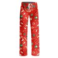 thumbnail image 5 of Christmas Pajama Pants Women Xmas Wide Leg Pj Pants Soft Lounge, 5 of 5