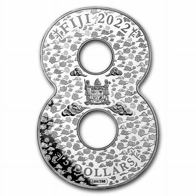 2022 Fiji 888 gram Silver Lucky Eight Shaped Coin - Walmart.com