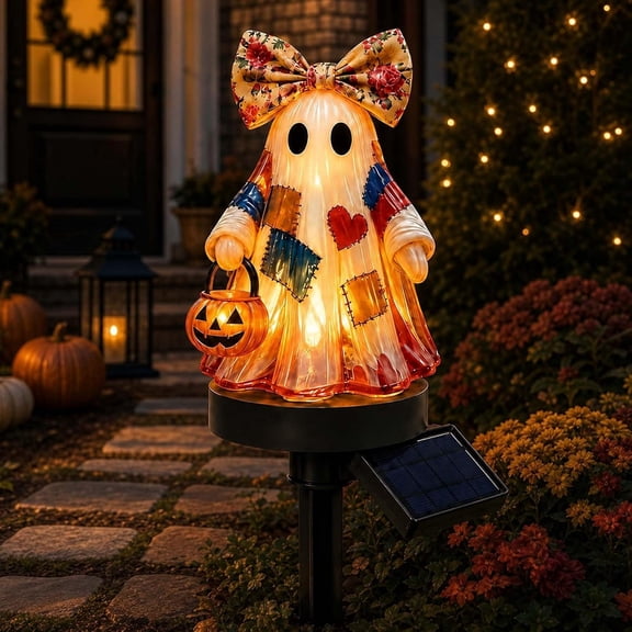 Solar Halloween Lights Outdoor Halloween Solar Garden Stake Light, Waterproof Outdoor Yard Decor Light, night lamp for Halloween Decorations Gift(1 Pack)