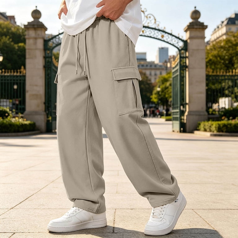 Rhuody Pants For Men Wide Leg Cartoon Graphic Empire Waist Trousers ...
