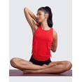 thumbnail image 4 of CRZ YOGA Pima Cotton Ruched Side Tank Tops for Women Workout Athletic Casual Racerback Sleeveless Shirts, 4 of 5