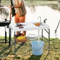 thumbnail image 2 of Costway Foldable Fish Cleaning Table with Sink Measure Mark Grid Rack Faucet Spray Nozzle, 2 of 10