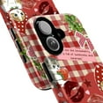 thumbnail image 2 of Strawberry Cat Gingham Phone Case, Kawaii Kitty iPhone Cover with Quote and Fruit Design, Cute Red Aesthetic Protective Case for iPhone 16 15 14 13 12 11 Plus Pro Max Mini, 2 of 6