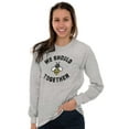 thumbnail image 3 of Bee Together Cute Valentines Day Women's Long Sleeve T Shirt Brisco Brands S, 3 of 6
