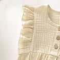 thumbnail image 6 of 6 Months Baby Girls Clothes 9 Months Girls Romper Solid Color Infant Girls Sleeveless Bodysuit Onesies Apricot, 6 of 7