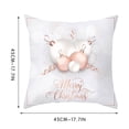 thumbnail image 3 of Ganfancp Oro y Blanco Feliz Navidad Pillowcovers 18X18 Pulgadas de Melocotón-Piel-Como Tela Pillowcase Navidad Decoración Fiesta de Invierno Decoración para Sofá Sofá Liquidación 1X Funda de Almohada, 3 of 5