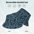 thumbnail image 3 of Vsdgher Blue Leaves A Print Bucket Hat for Men&Women Bucket Hat Reversible Summer Double-Side-Wear Travel Gardening, Beach, Camping, Hiking, Fishing Cap, 3 of 5