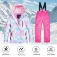 thumbnail image 4 of CONYUMN Outfits for Girls 7-8 Boys Girls Ski Jacket Snow Jacket Pants Suits Windproof Winter Coats Girl Outfits Size 10-12 Girls' Clothing Sets Little Girl Clothes (D,10), 4 of 5