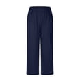 thumbnail image 6 of Yubnlvae Stretch Cotton Pocket Pants - Women's Slim Fit Casual Trousers (Office Errands, Everyday Comfort) Navy XXL, 6 of 6