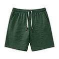 thumbnail image 4 of FYEGRE Men's Summer Casual Shorts Elastic Waist Drawstring Beach Shorts with Pockets Army Green XXXL, 4 of 4