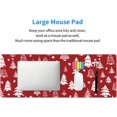 thumbnail image 2 of Red White Christmas Mouse Pad 35.4 X 15.7 Inch XXL Xmas Tree Holiday Extended Large Gaming Mousepad Keyboard Desk Mat Non-Slip Rubber Base Stitched Edges for Home Office, 2 of 6