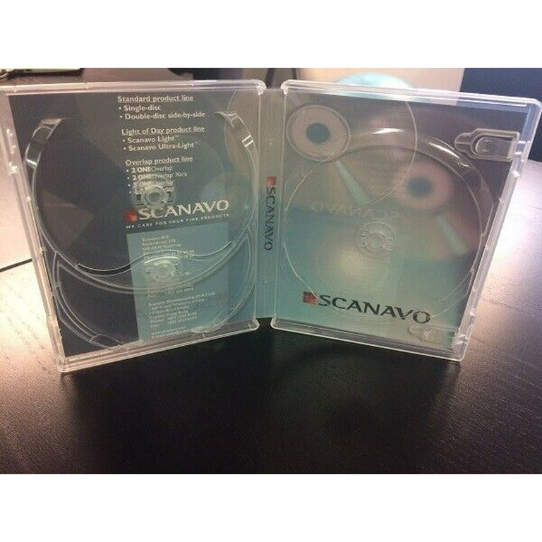 10 Original Scanavo 17mm Triple (3) Blue Blu-Ray Case, Super Clear