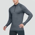 thumbnail image 2 of FAHXNVB Quarter Zip Workout Tops for Men Long Sleeve Mock Neck Shapewear Tops Breathable Athletic Running Stretch Shirts S-XXL, 2 of 4