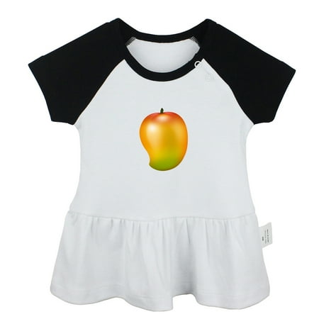 

Fruit Mango Pattern Dresses For Baby Newborn Babies Skirts Infant Princess Dress 0-24M Kids Graphic Clothes (Black Raglan Dresses 6-12 Months)