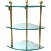 Mambo Collection 3 Tier Corner Glass Shelf (Build to Order)