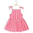 thumbnail image 2 of Robe de Fête Princesse à Fleurs Unies Rayée pour Fille Tout-Petit Robe d'Été, 2 of 8
