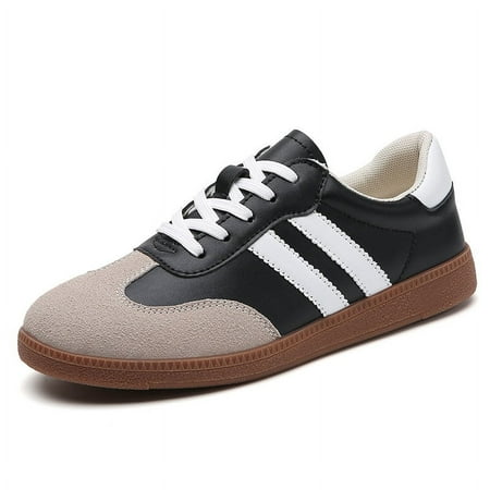 

SHYMC Comfort Meets Style: Women s Versatile Colorblock Lace-Up Sneakers with Soft Sole for All-Season Wear