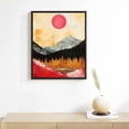 thumbnail image 2 of PIKWEEK  Abstract Nature Artwork Geometric Mountain Wall Decoration Canvas Wall Art for Living Room Wall Decor for Bedroom Framed Canvas Art Prints Pictures Home Decor, 2 of 4