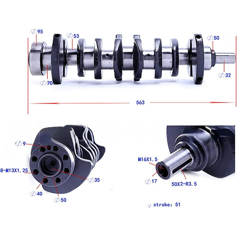 Seapple CRANKSHAFT 1005011FA090 Stroke 51mm Compatible with
