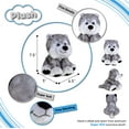 thumbnail image 3 of DolliBu Plush Husky Stuffed Animal - Soft Fur Huggable Grey Husky Dog, Adorable Playtime Husky Plush Toy, Cute Wild Life Cuddle Gifts, Super Soft Plush Doll Animal Toy for Kids and Adults - 9 Inch, 3 of 7