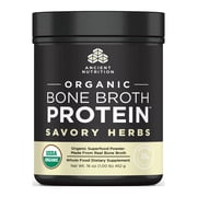 Ancient Nutrition, Organic Bone Broth Protein, Savory Herbs, 452G