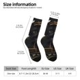 thumbnail image 2 of Bingfone Adorable Kitten On Mini Train Print Compression Socks for Women and Men Long Socks for Running Athletic Cycling Nurse, 2 of 6
