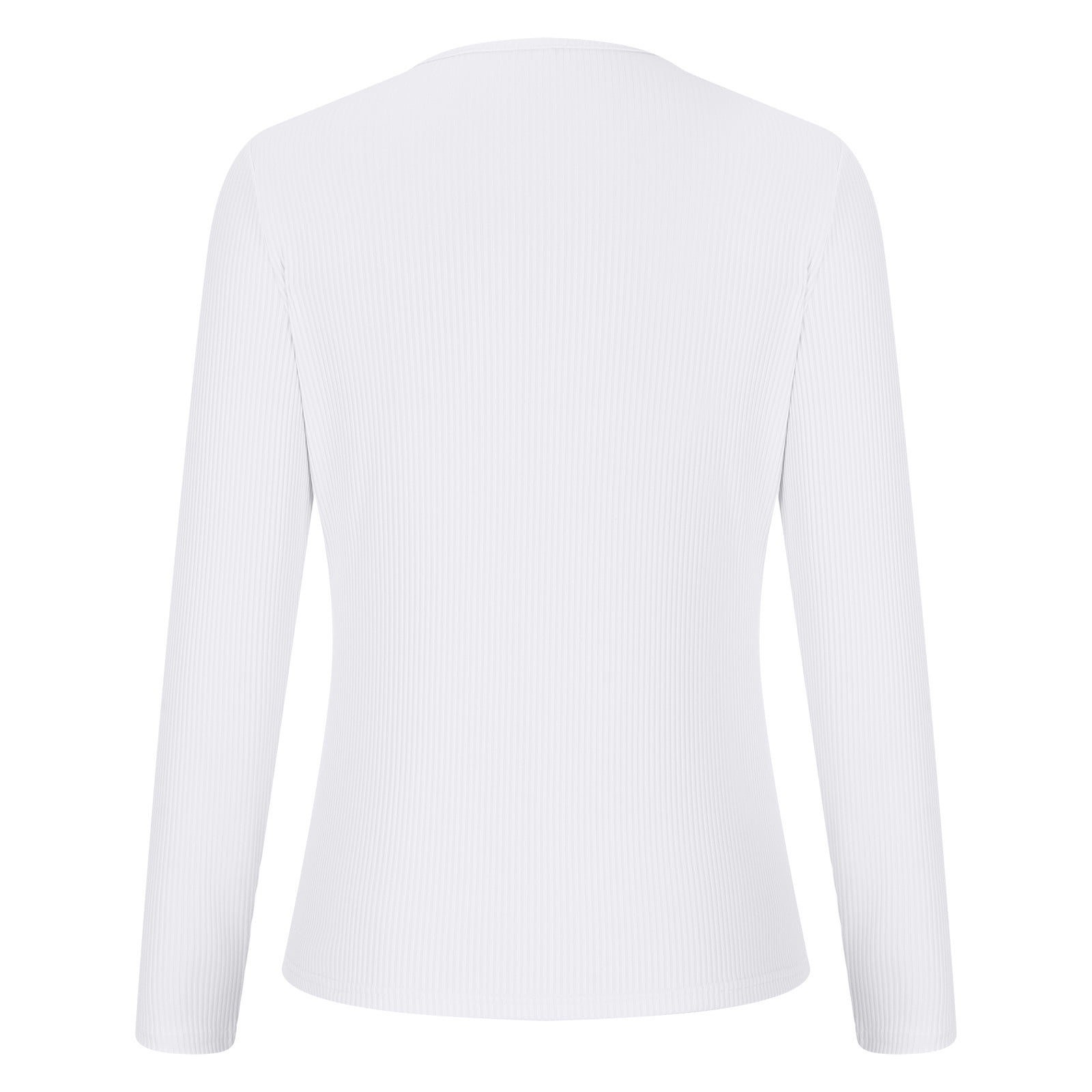 fitted white long sleeve top