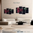 thumbnail image 4 of Elephant Stock Roses Of Despair Wall Art - Horizontal Multi Panel Canvas - Living Room Wall Decor - Gothic Multi Panel - Black And Red Decor - 68" x 42", 4 of 8