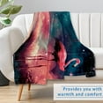 thumbnail image 6 of Starry Flamingos Microfiber Throw Blanket - Soft and Warm Printed Blanket for Sofa, Bed, Couch, Office, and Camping, 6 of 6