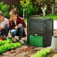 thumbnail image 2 of Outsunny Garden Compost Bin, 80 Gallon Outdoor Compost Container, Green, 2 of 10