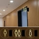 thumbnail image 1 of Cartel acrílico para baño | Señalización impermeable para puerta de baño | Letras e íconos claros para fácil reconocimiento | Autoadhesivo | Estilo moderno | Decoración duradera para baño | 1 unidad, 1 of 5