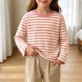 thumbnail image 6 of VIPOIN Striped Long Sleeve Shirt for Kids, Crewneck Casual Soft Daily Top, Sizes 2-12 Years, 6 of 6