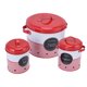 thumbnail image 3 of Contenedores de Almacenamiento Ticfox Juego de 3 Recipientes Gran Capacidad Rojo y Blanco, 3 of 14