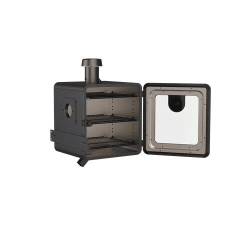 Pit Boss Pellet Grill Side Smoker Accessory, Heavy Duty 709 Square Inch Smoker Attachment, Black 10083