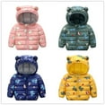 thumbnail image 4 of LYMAYTER Kids Unisex Warm Jacket Boys Girls Long Sleeves Fleece Outerwear Toddler Fall Winter Ear Hooded Coat for 1-7 Years, 4 of 9