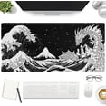 thumbnail image 2 of Dragon Gaming Mouse Pad Japanese Waves Sea Desk Mat XXL Extended Anime Large Mouse Pad Gaming Keyboard Mouse Mat Desk Pad for Computer Laptop Non-Slip Rubber Base Mousepad with Stitched Edges, 2 of 6