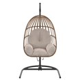 thumbnail image 2 of Mainstays Steel Outdoor Hanging Egg Chair with Stand and Cushion, Beige, 2 of 6